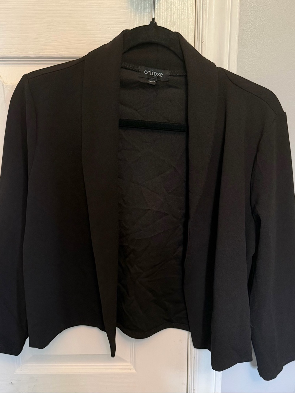 Eclipse Black Open-Front Blazer Jacket